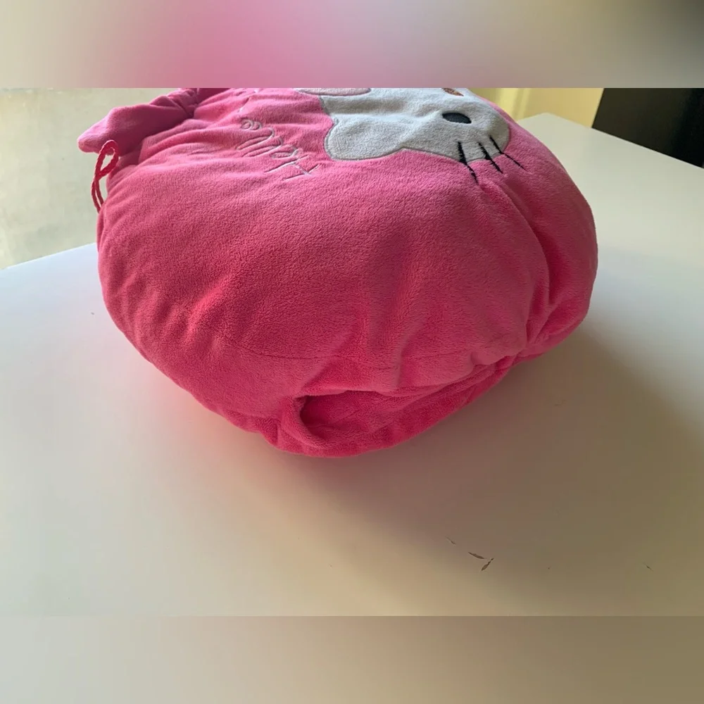 Hello Kitty Decorative Round Pink Pillow Plushie Hand-warmer